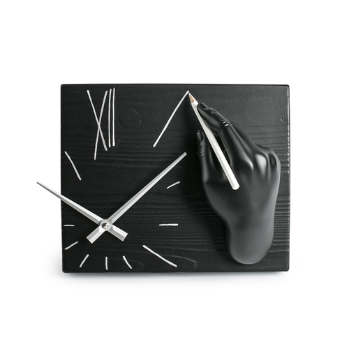 意大利原产antartidee创意简约挂钟时钟装饰电子钟表 黑色