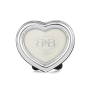 意大利原产B&B银手工相框摆台裱画框心形图案