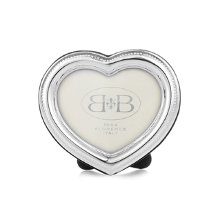 意大利原产B&B银手工相框摆台裱画框心形图案