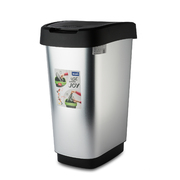 瑞士原产Rotho居家简约垃圾箱金属垃圾桶垃圾篓