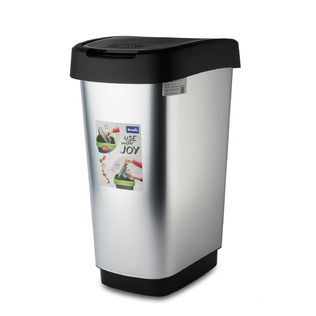 瑞士原产Rotho居家简约垃圾箱金属垃圾桶垃圾篓