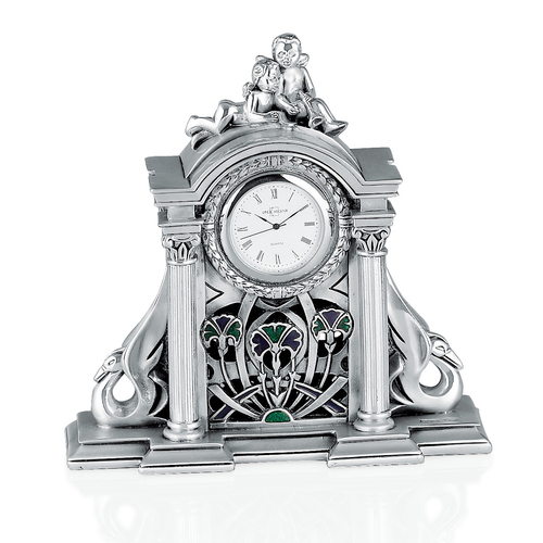 意大利原产LINEA ARGENTI镀银钟表时钟座钟 童心未泯款 银色