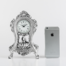 意大利原产LINEA ARGENTI镀银钟表时钟座钟 创意U型 银色
