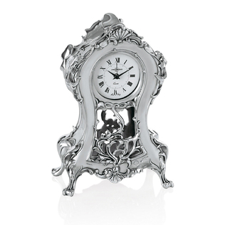 意大利原产LINEA ARGENTI镀银钟表时钟座钟 创意U型