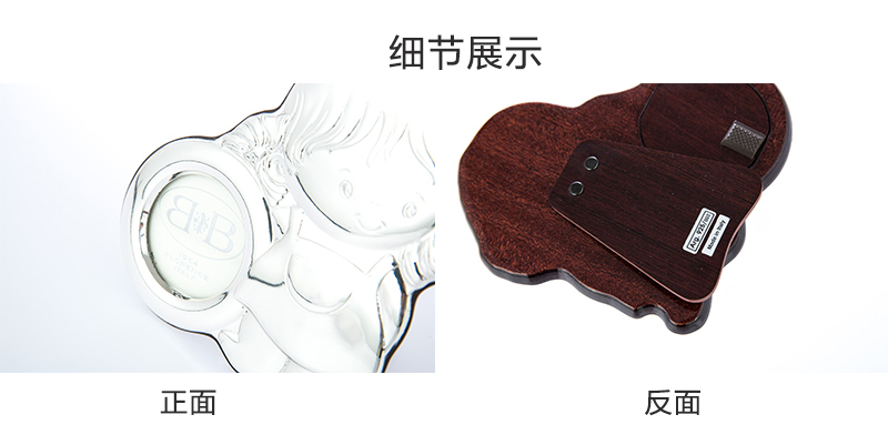 意大利原产B&B银手工相框摆台裱画框 小女孩图案