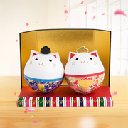 日本原产Ishikawa 美浓和纸纸质玩偶摆件球球夫妇