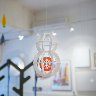 韩国原产TUNAPAPER创意纸质挂饰挂件门饰雪人