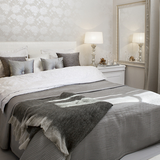 芬兰原产Lennol 神游 浅灰色床单床罩