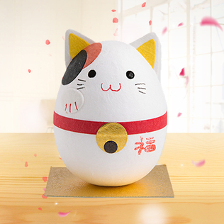 日本原产Ishikawa 美浓和纸纸质玩偶摆件小球球