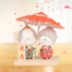 日本原产Ishikawa 美浓和纸 纸质人形撑伞祖父母玩偶摆件 多色随机