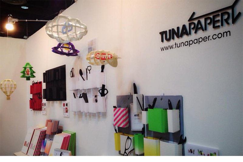 韩国原产TUNAPAPER粘贴式纸质收纳盒免打孔整理盒储物盒大号 黑色