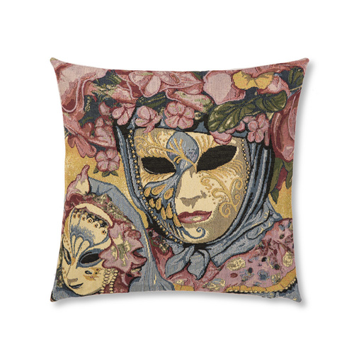 比利时原产 GK-ART织锦靠枕抱枕套 “威尼斯的面具” 图案 花色