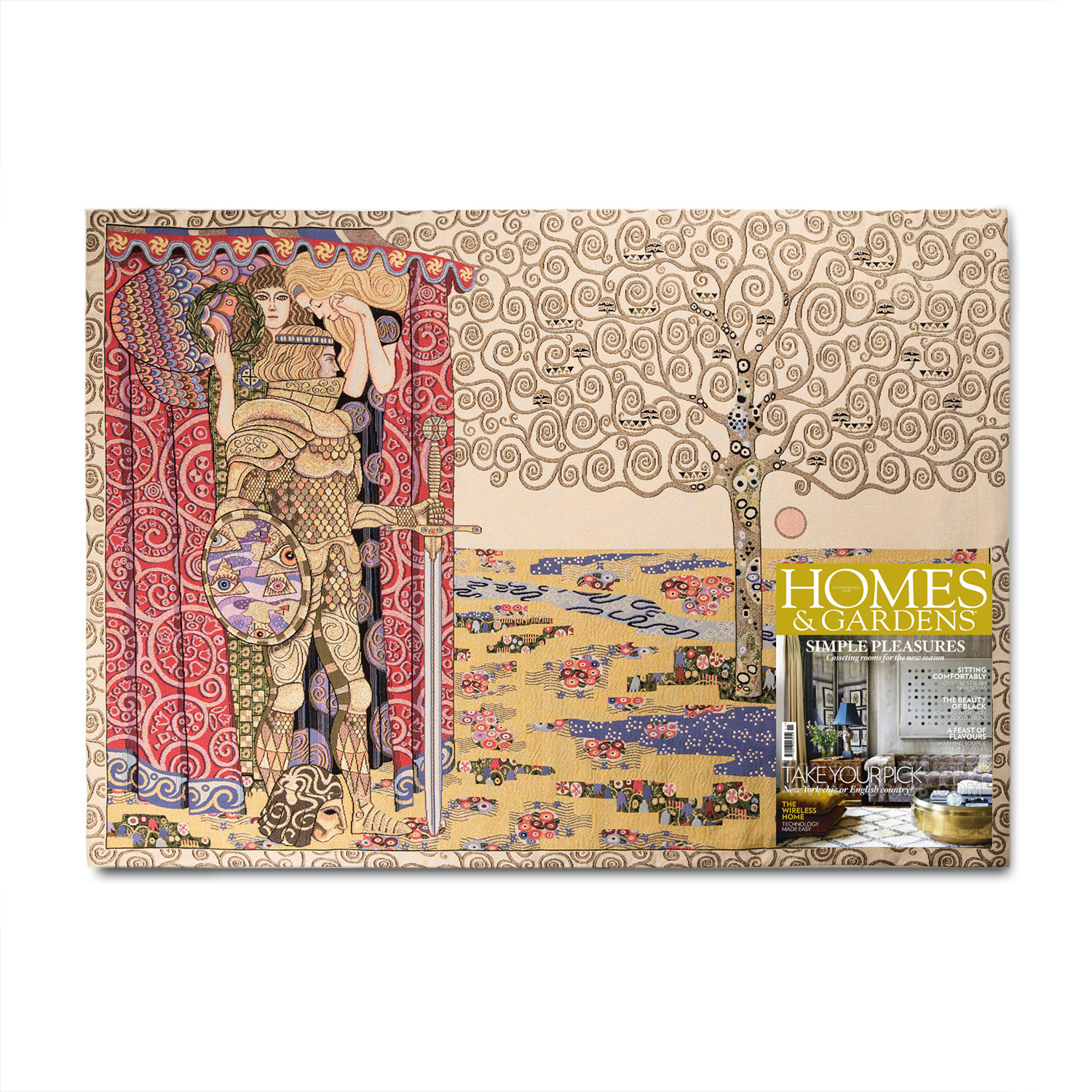 比利时原产GK-ART提花编织挂毯地毯“克里姆特” 图案