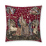 比利时原产GK-ART织锦靠枕抱枕套“女人与独角兽-听觉”图案 红色