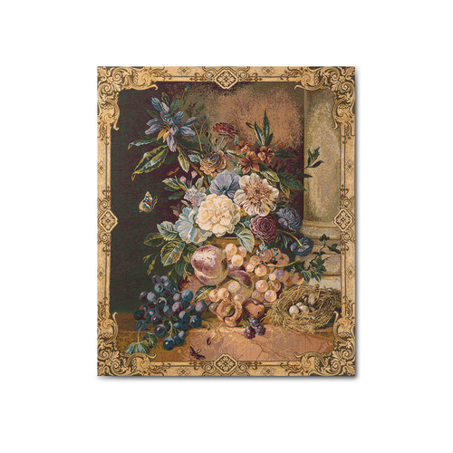 比利时原产GK-ART编织挂毯地毯“鲜花和水果” 图案
