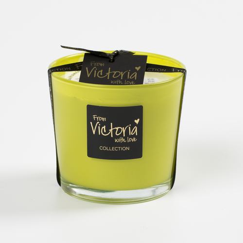 比利时原产Victoria with Love时尚玻璃香薰蜡烛 混合香 柠檬色  M