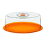 意大利原产Cosmoplast蛋糕盒保鲜盒 塑料盒 超厚实 橙色
