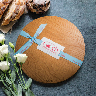 英国原产harch手工橡木菜板实木砧板圆形双面案板