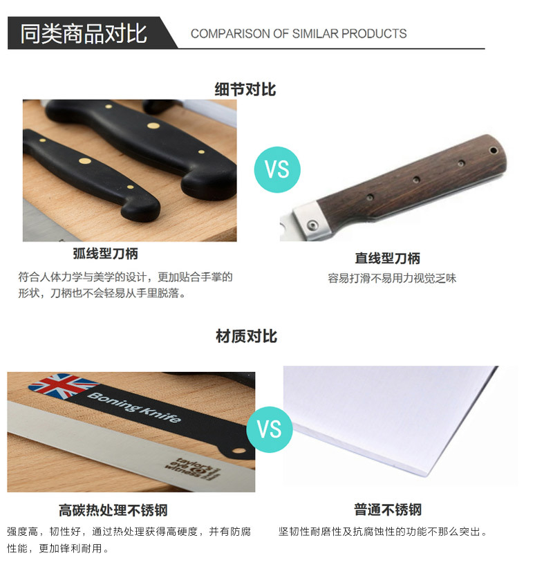 英国原产taylor's eye witness 不锈钢拆骨刀厨刀15cm