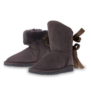 澳大利亚原产CHIC EMPIRE蝴蝶结雪地靴羊皮靴中筒靴