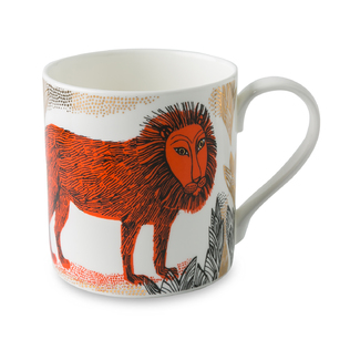 英国原产lush designs骨瓷茶水杯马克杯咖啡杯子狮子图案