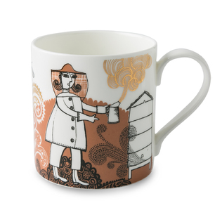 英国原产lush designs骨瓷茶水杯马克杯咖啡杯子蜜蜂图案