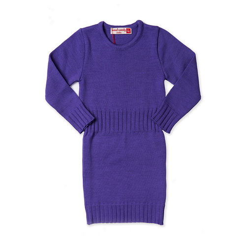 德国原产wool candy卡拉针织毛衫连衣裙 紫色 4岁