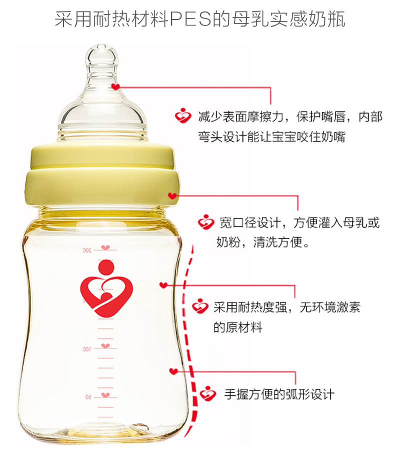 韩国原产PLORA宽口奶瓶PES奶瓶婴儿奶瓶300ml单个装 绿色