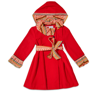 法国原产 cocolico大衣 女宝连帽风衣 大衣 外套