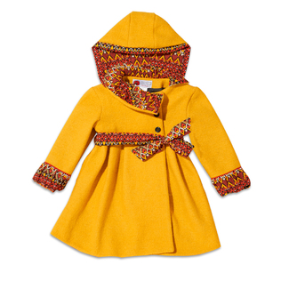 法国原产cocolico大衣女宝连帽风衣大衣外套