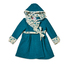 法国原产cocolico大衣女宝连帽风衣大衣外套 宝蓝色  4岁