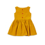 法国原产cocolico娃娃领背心裙连衣裙连衣裙子 黄色  4岁
