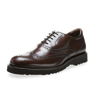 意大利原产germano bellesi系带花纹圆头牛皮鞋男皮鞋445