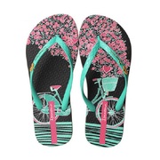 巴西原产IPANEMA自行车版画女式人字拖女士拖鞋 凉拖