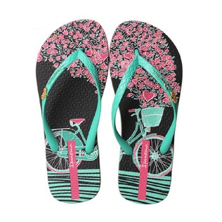 巴西原产IPANEMA自行车版画女式人字拖女士拖鞋 凉拖