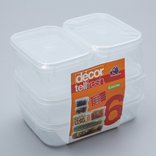 澳大利亚原产decor保鲜防潮系列一组六个保鲜盒