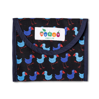 新西兰原产munch环保布食品包食品包装包裹布 紫水鸡图案