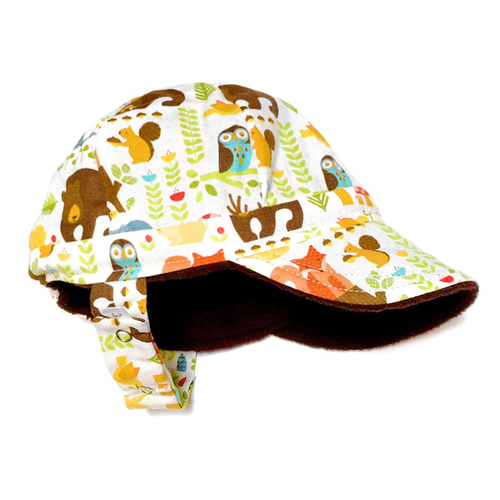美国原产BABY BONNETS全棉帽子儿童帽子冬季保暖遮阳帽 动物花色 M