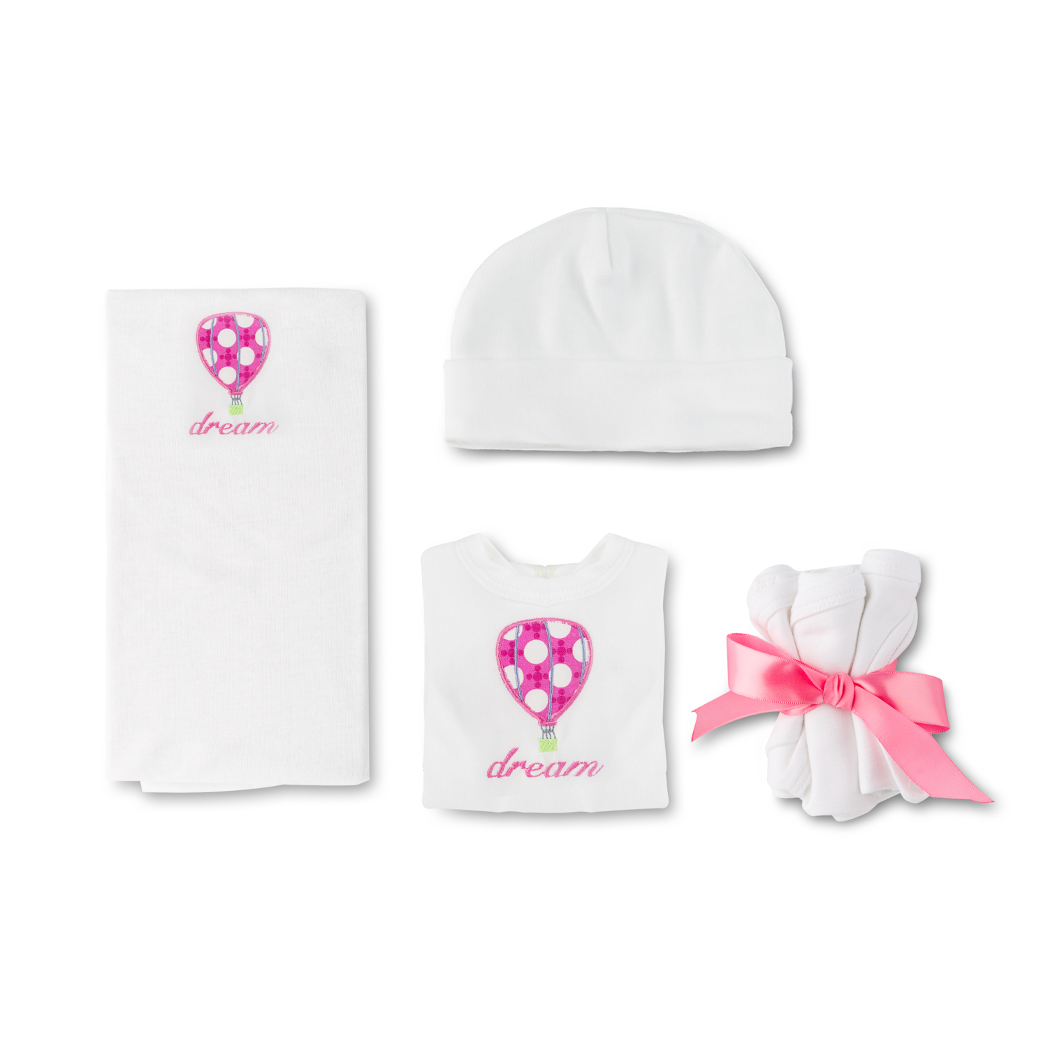 美国原产Raindrops棉质新生儿礼盒婴幼儿礼品套装 女宝款热气球图案