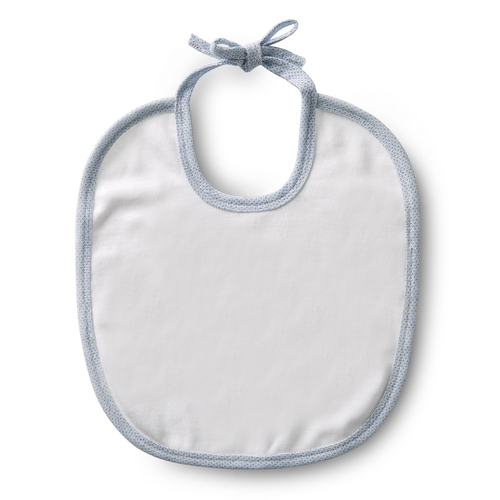 美国原产bonnbonn BABY混纺棉婴儿围嘴围兜口水巾口水布 蓝色边