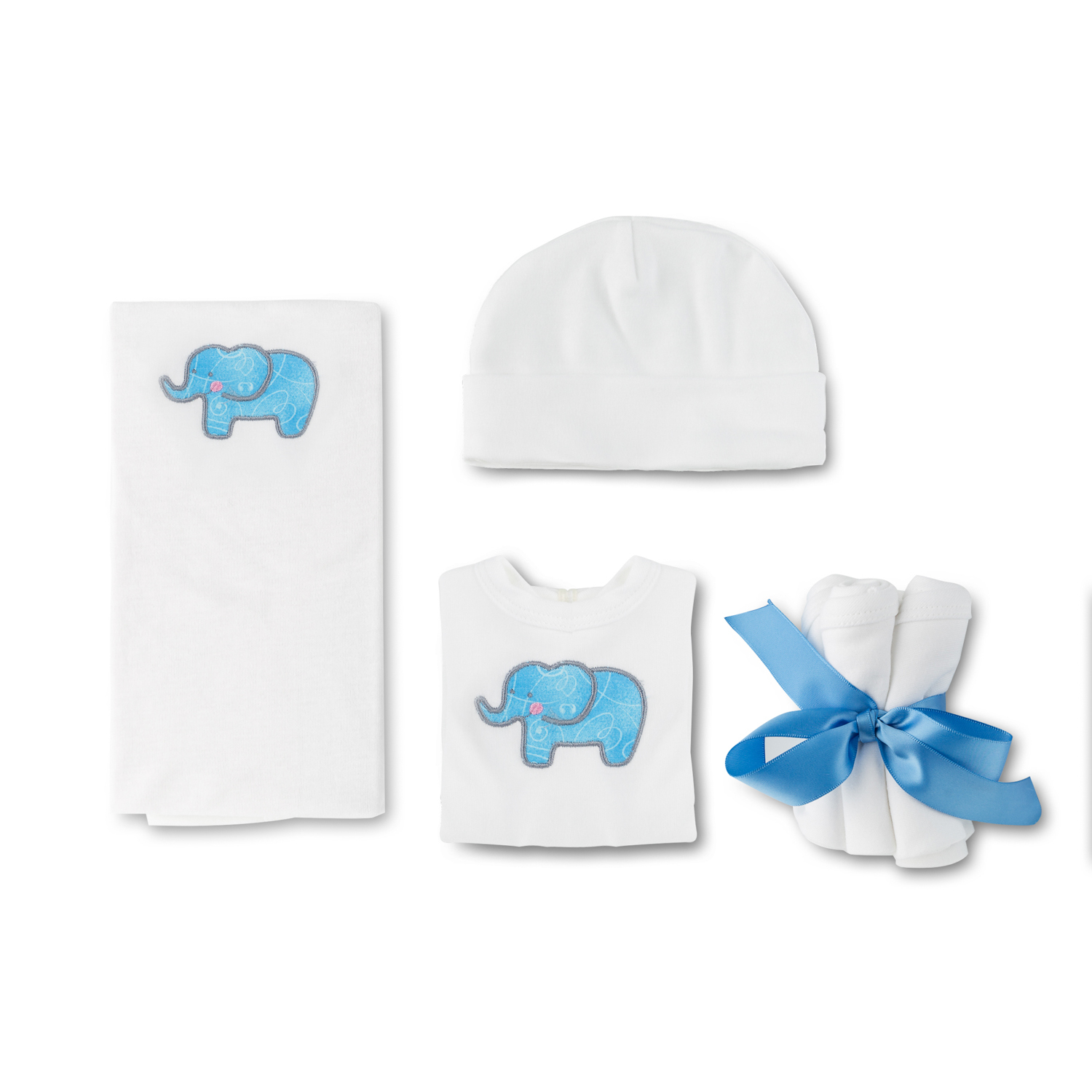 美国原产Raindrops棉质新生儿礼盒婴幼儿礼品套装 男宝款大象图案