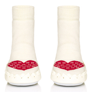 英国MOCCIS手工缝制防滑软鞋贴肤鞋袜子鞋&nbsp;爱心款&nbsp;L