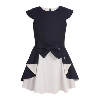 英国原产JESSIE AND JAMES棉质连衣裙无袖纯色女宝宝裙子