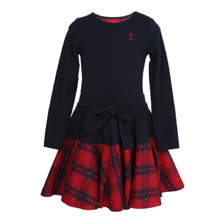 英国原产JESSIE AND JAMES长袖格子裙女裙女童宝宝连衣裙