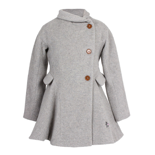 英国原产JESSIE AND JAMES大纽扣羊毛外套女童大衣上衣