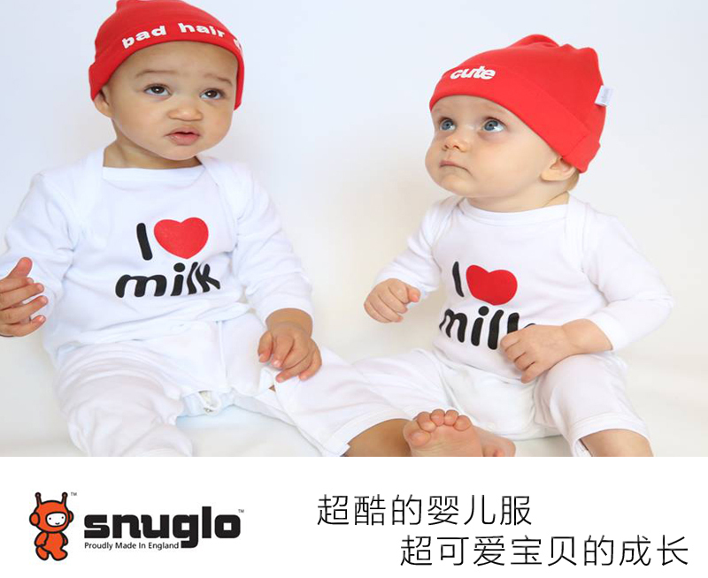 英国原产snuglo 棉质连体衣婴儿宝宝连体衣 新生儿哈衣 白色 XS