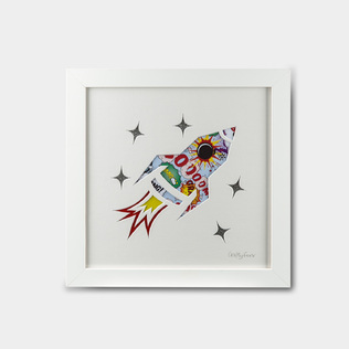 英国原产Crafty Foxx木质装饰画框相框 火箭发射（小）