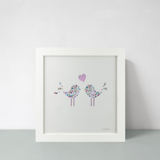 英国原产Crafty Foxx木质装饰画框相框 爱情鸟（小）