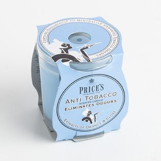 英国Price's玻璃香薰蜡烛香氛烛台丁香柑橘味