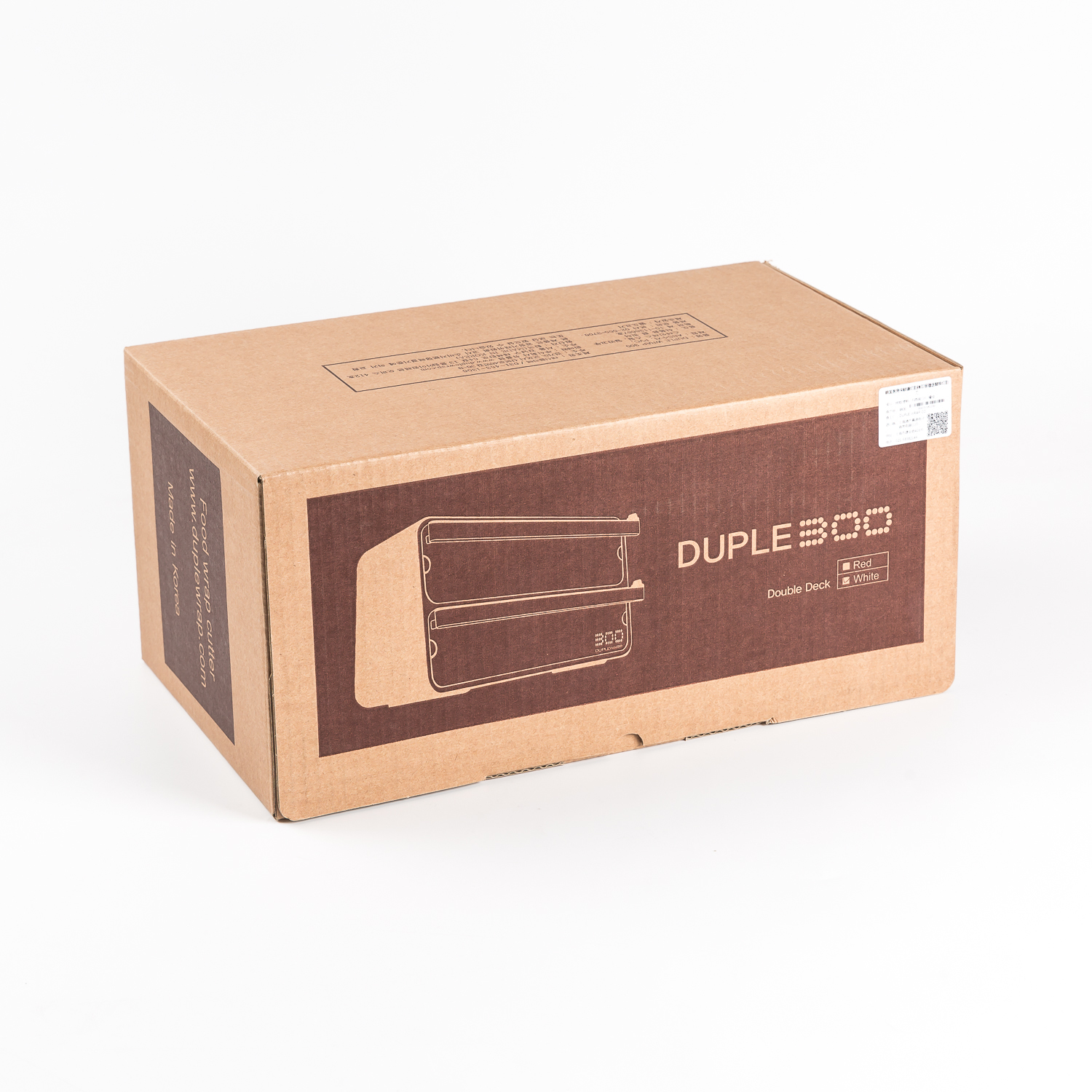 韩国原产DUPLEWRAP保鲜膜刀片切割器切割盒双层 白色